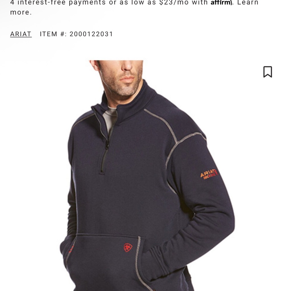 Ariat Navy blue Quarter-Zip Sweatshirt